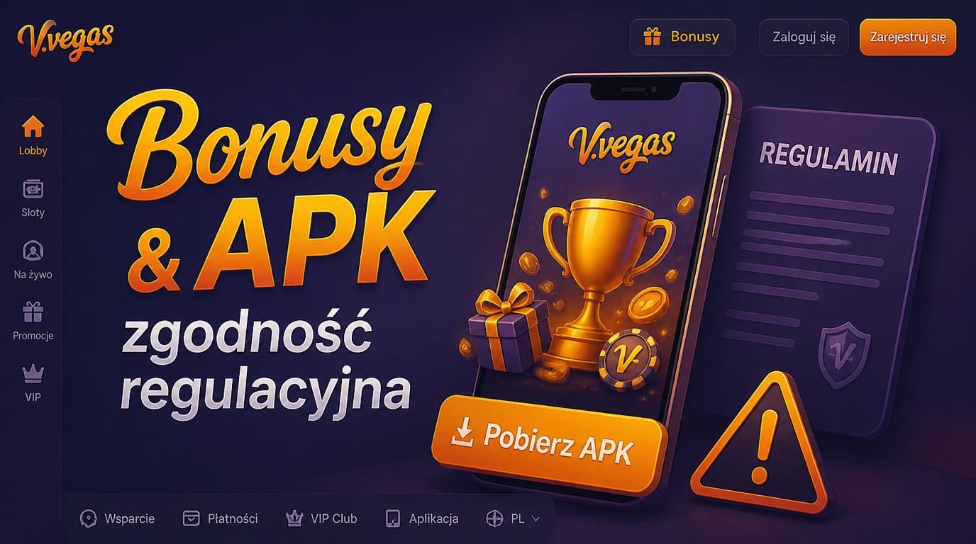Telefon z przyciskiem APK i regulaminem bonusów